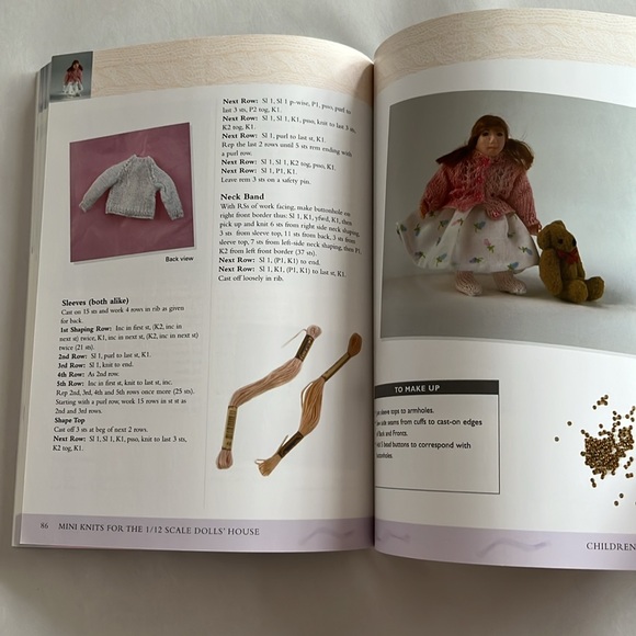 NWT Mini Knits for the 1/12” Scale Dolls’ House 2005 Linda Spratley BOOK - Picture 14 of 17